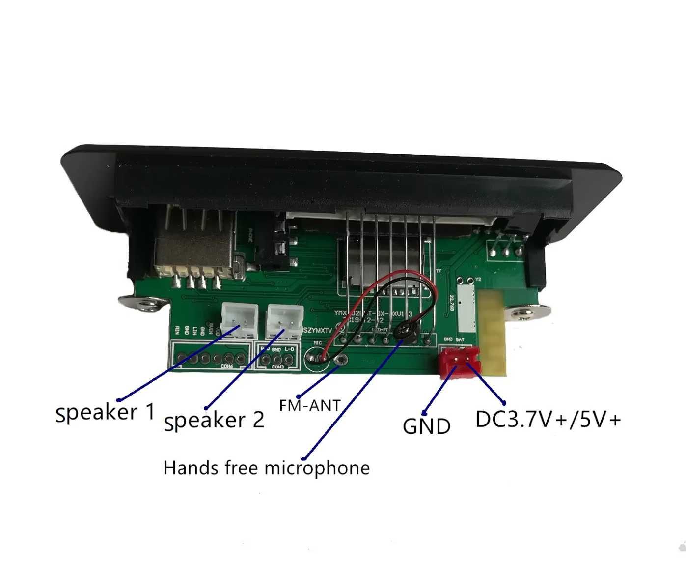 Модуль MP3 C УСИЛИТЕЛЕМ 5V 2*3W USB, SD, FM BLUETOOTH с микрофоном