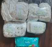 Dada 1-2, Lupilu 2, Pampers 2 - 57szt.+podgrzewacz do but.