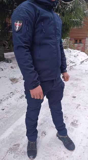 Костюм чоловічий Soft Shell на флісі Новий синій