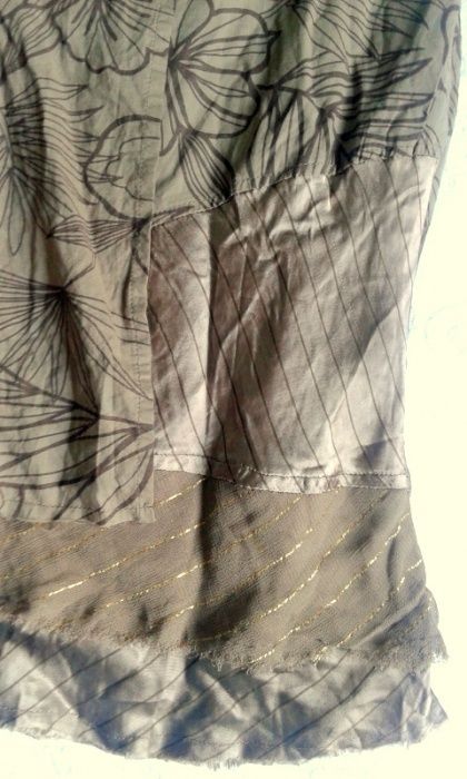 Bawełniana, orzechowa, zakładana, artystyczna spódnica;)