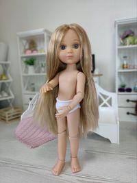 Кукла на шарнирном и обычном теле Eva Berjuan блондинка,без одежды35см