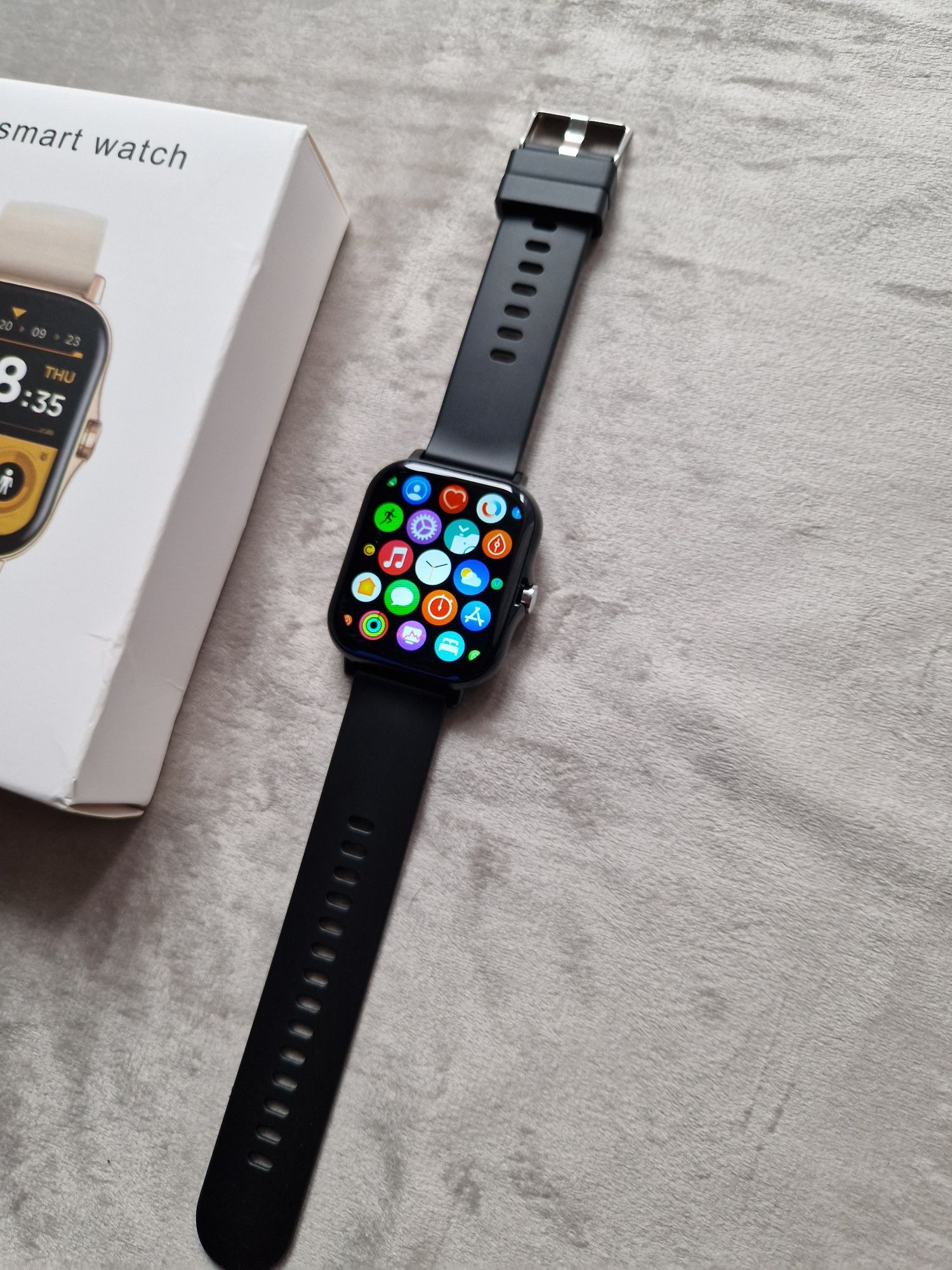 Smartwatch czarny, nowy, gwarancja