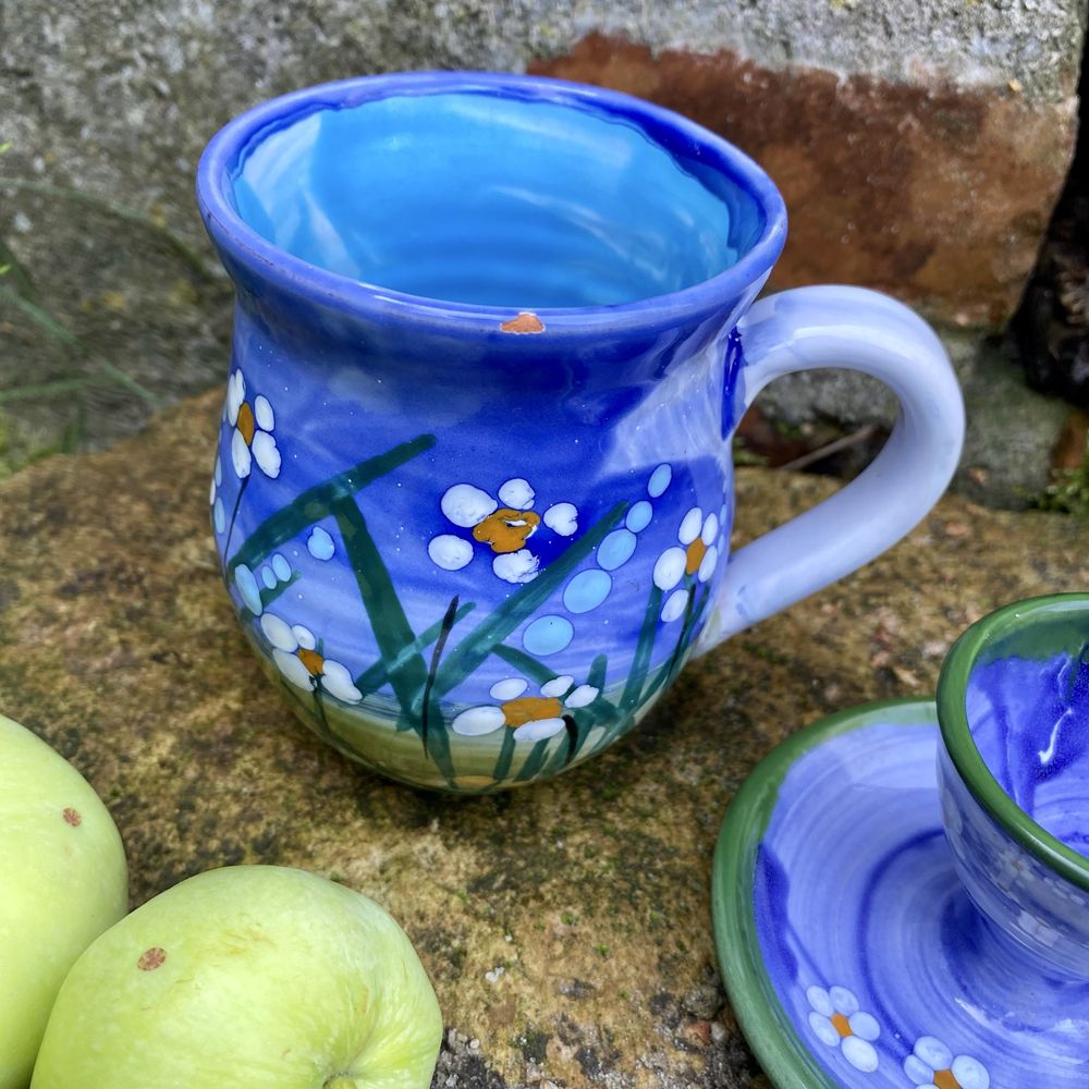 Cudny zestaw ceramiczny kubek i świecznik