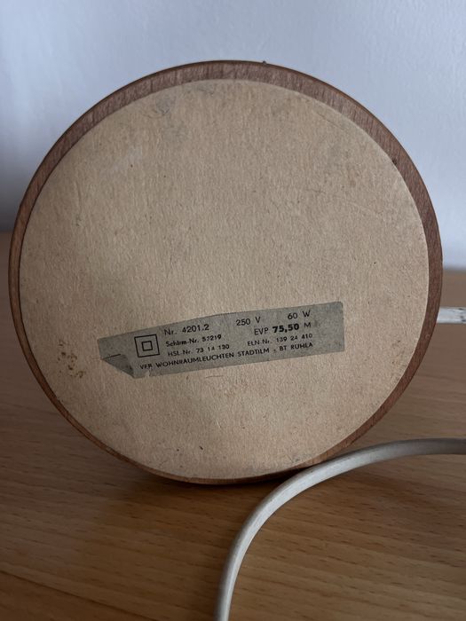 Lampa Drewniana _ stołowa_Niemcy