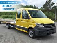 Volkswagen Crafter autolaweta PPP pomoc drogowa  laweta brygadówka, 7 miejsc, full led, od ręki