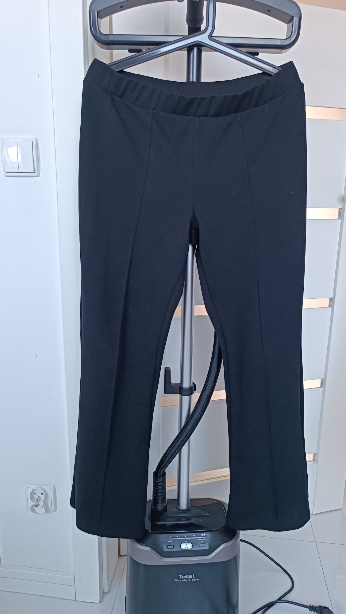 Szerokie spodnie dzwony made in italy moda butik czarne L 40 12 damski