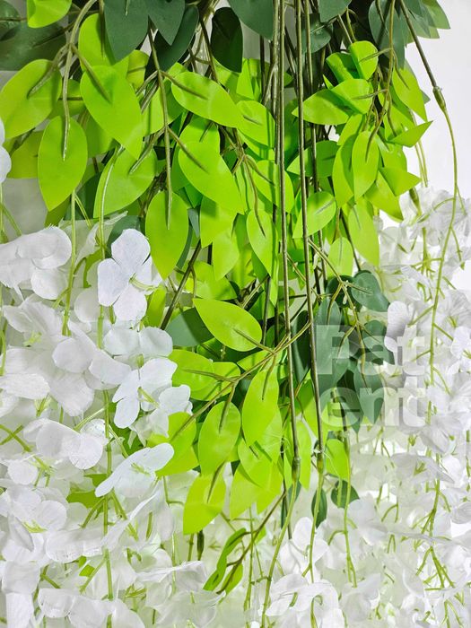 Wisteria biała jasna glicynia sztuczna girlanda dekoracja 12 sztuk