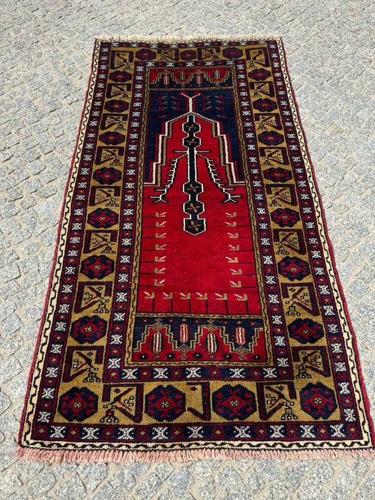 Vintage Kazak Kaukaz dywan Kaukazki r.tkany 195x100 galeria 10 tyś