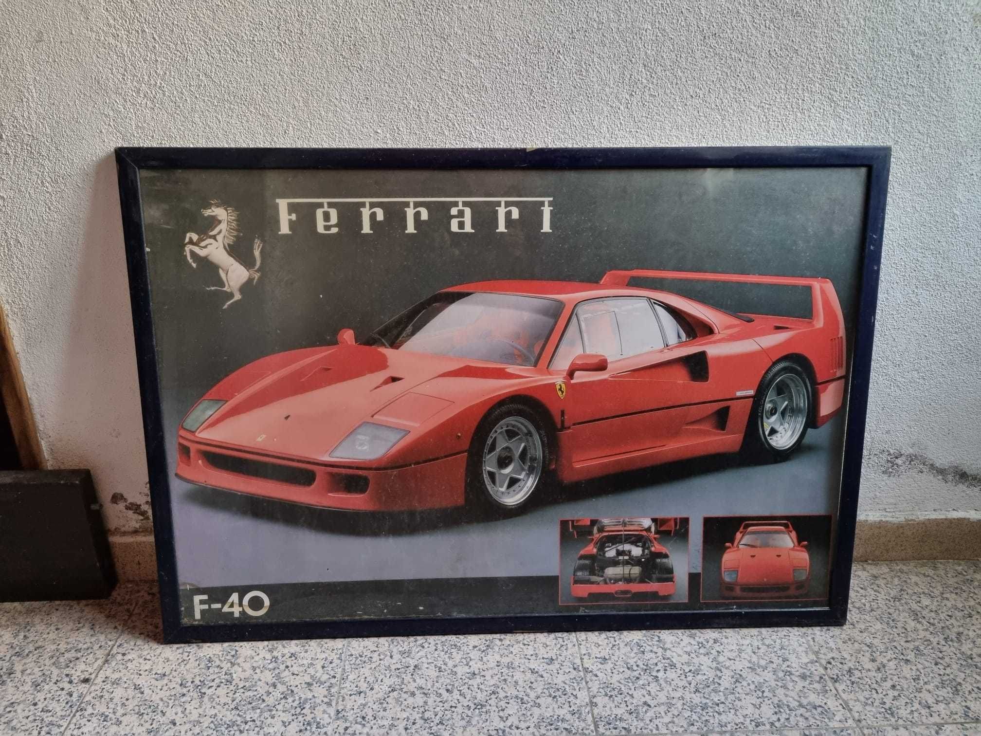 Quadro Ferrari F40 antigo para pequeno restauro