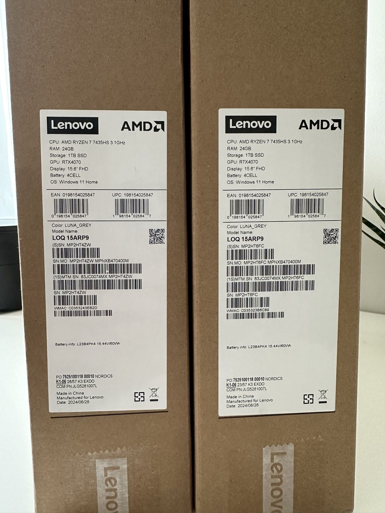 RTX 4070 8gb 115w + R7 7435HS • Lenovo LOQ 15,6" 144hz  • 24gb/ 1tb