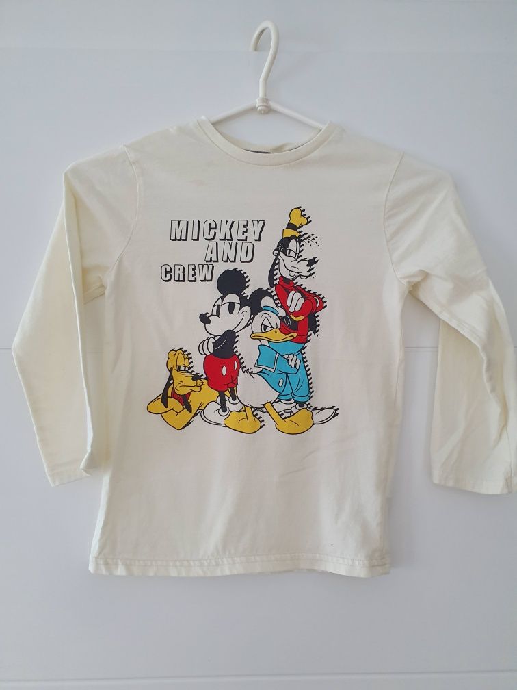 bluzki z długim rękawem 6-7lat george kaczor donald mickey miki goofy