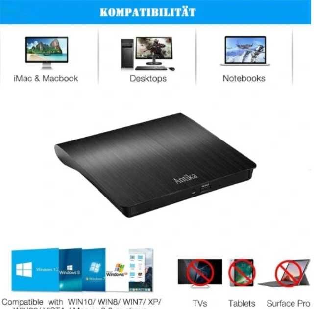 Nagrywarka Zewntrzna CD ANTIKA LT801