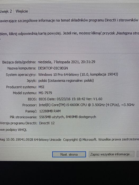Komputer MSI Sprzedam