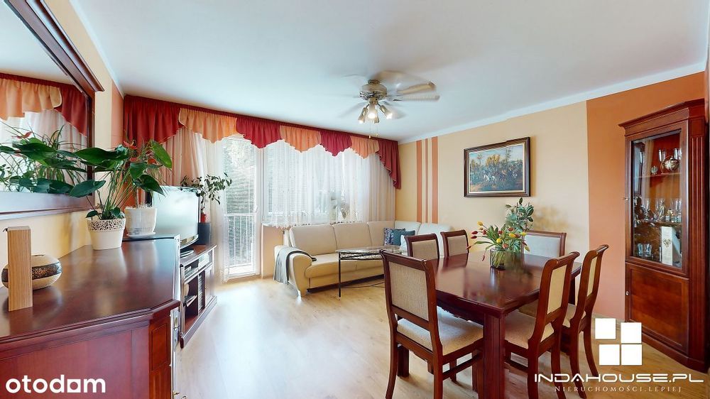 4 pokoje,  balkon. Ogródek i 2 garaże w cenie mies