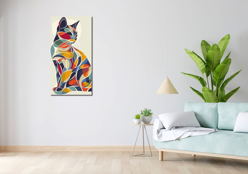 Obraz 50x100cm Kalejdoskopowy Kot