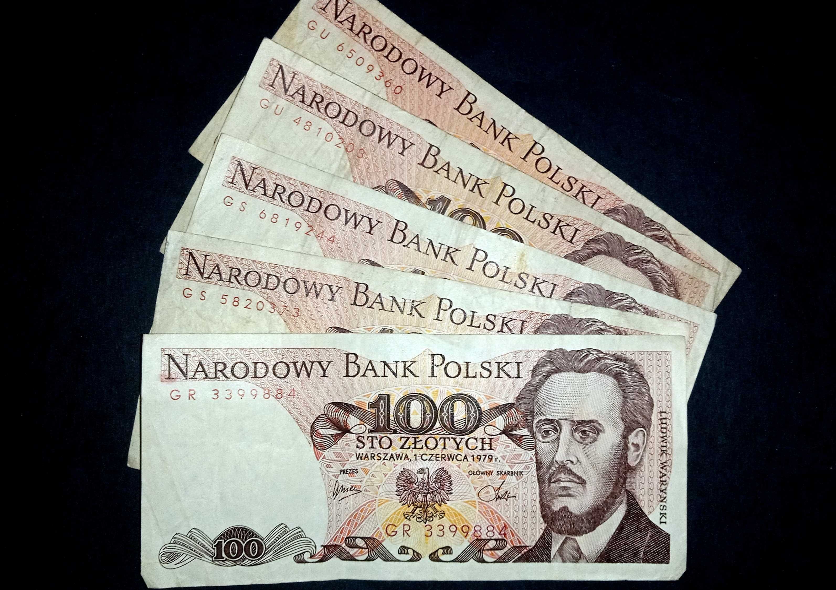 Banknot PRL 100 zł 1979   GR/GS/GU