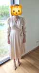 Sukienka kremowa wiskoza Swing fashion M