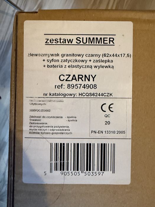 Zlew Nowy (bez kranu)