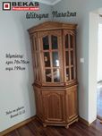 Stylowa Witryna Narożna 70` Dąb orzech Mahoń PRODUCENT Bekas Meble