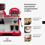 Piękny Ekspres ciśnieniowy Retro z Młynkiem 20 Bar Bella Cafe