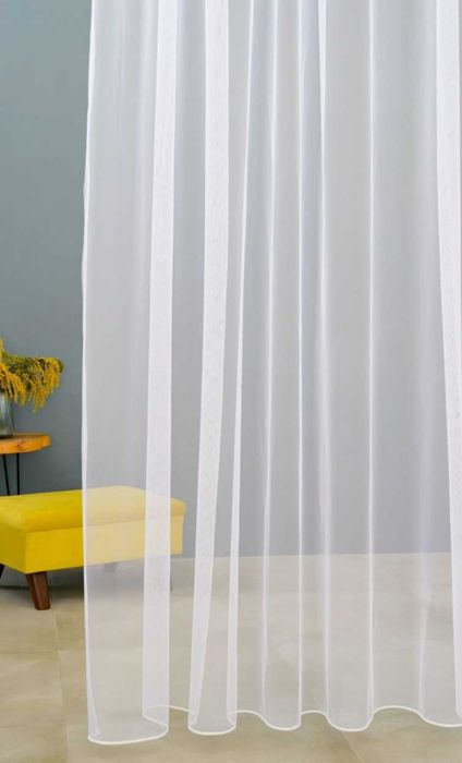 Тюль шифон с утяжелителем №309, тюль шифон, шифоновий однотонний тюль