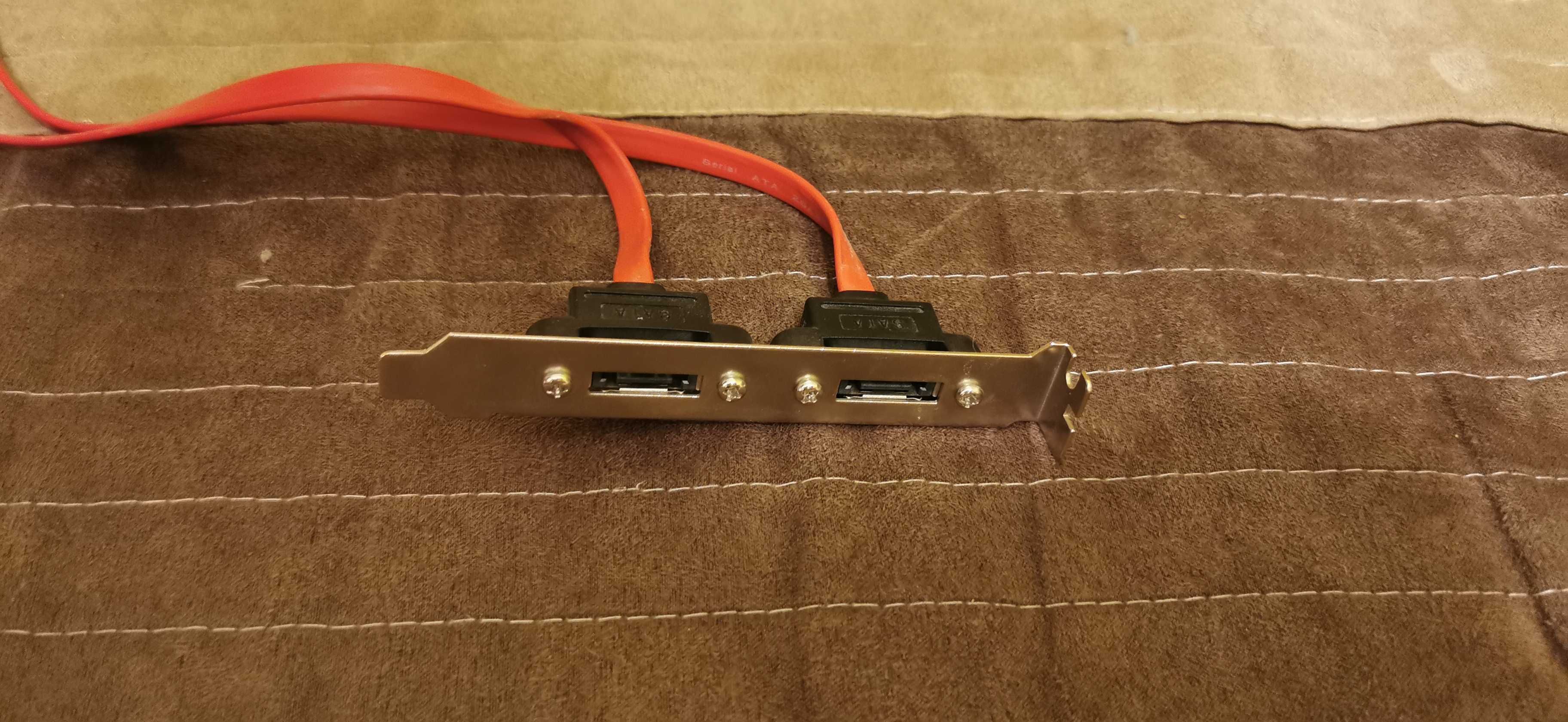 2x Sata kabel PC wyjście z obudowy 45cm (jak nowe)