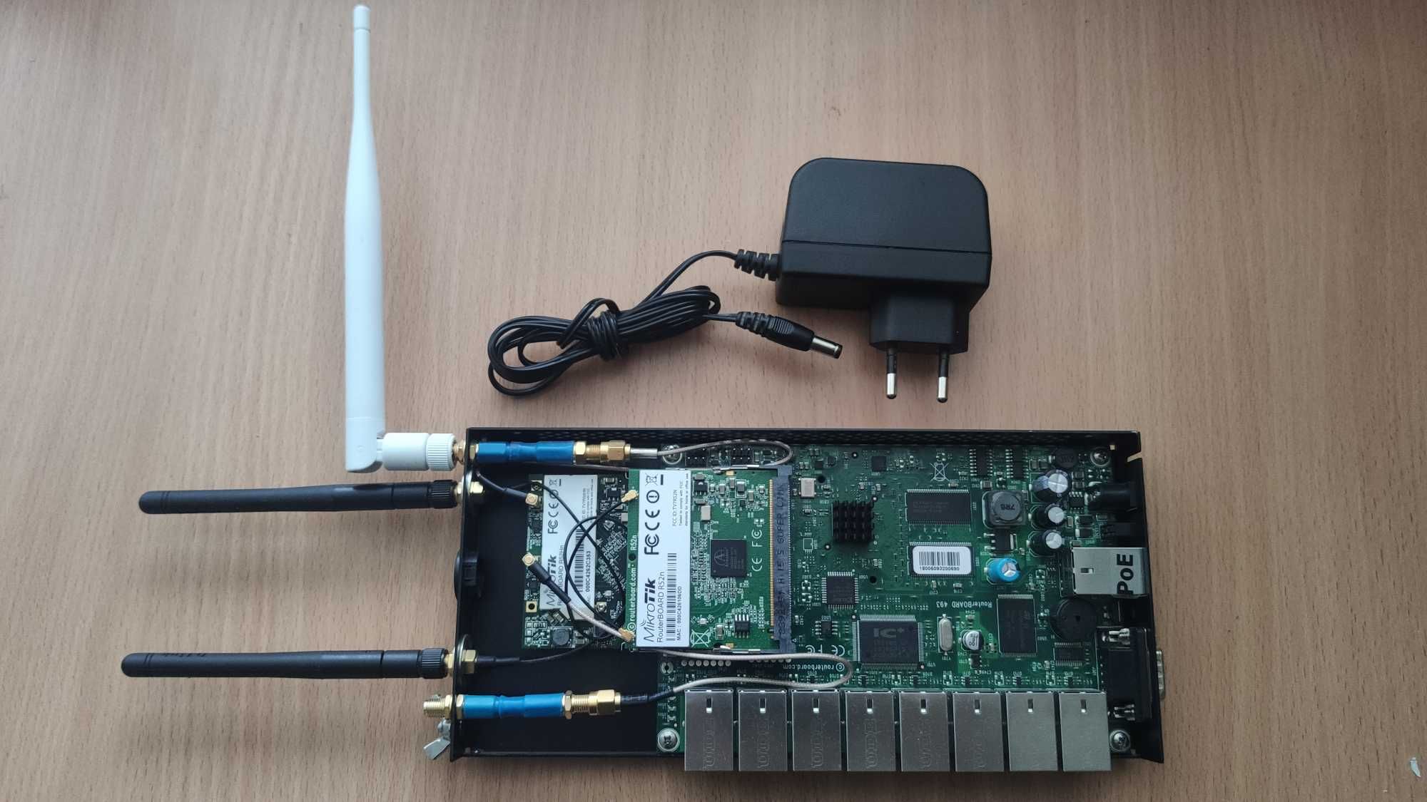 Mikrotik RB493AH (Микротик) Routerboard с мощными Wifi адаптерами