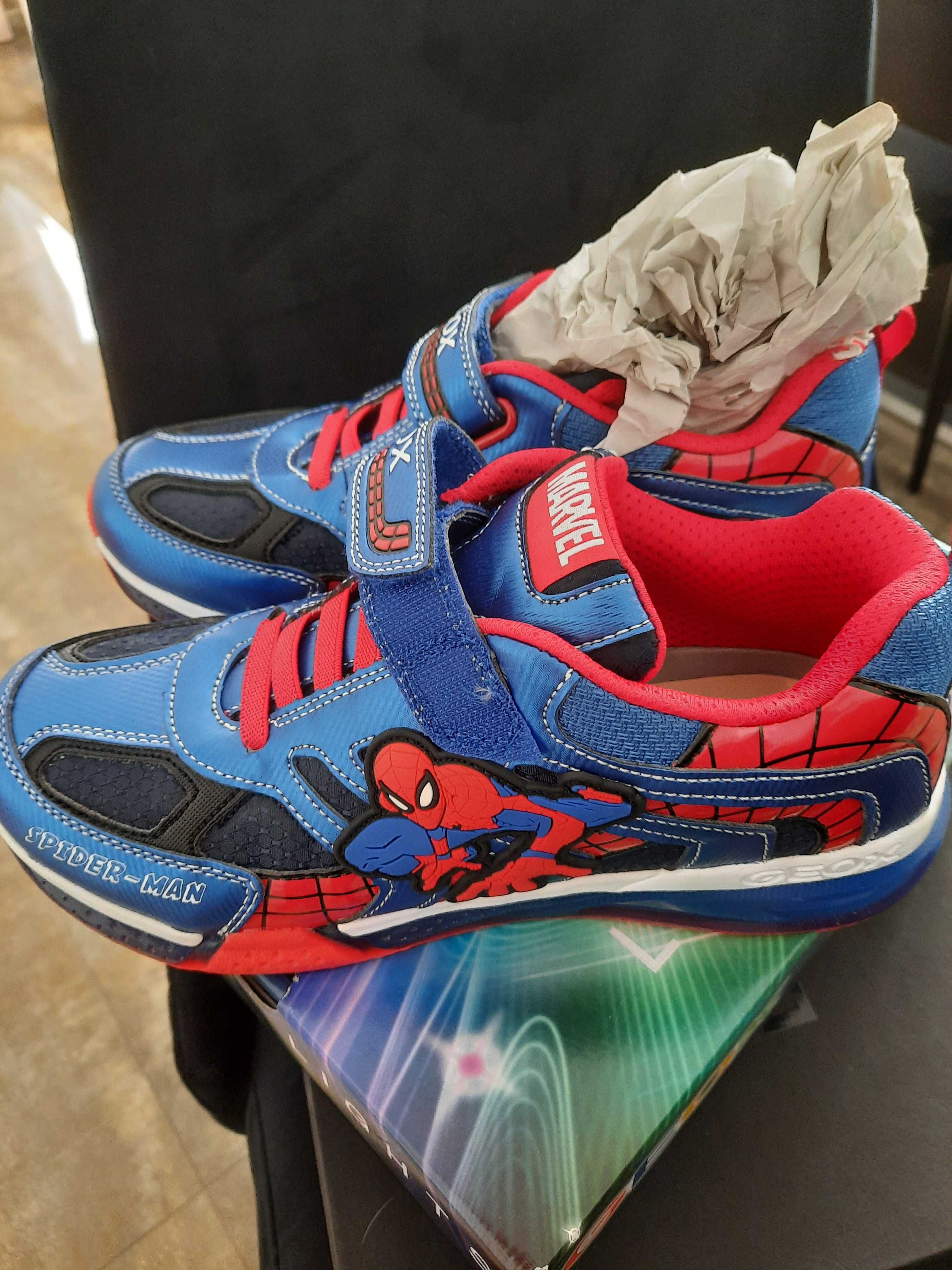 Geox świecą adidasy spiderman nowe 38 tanio