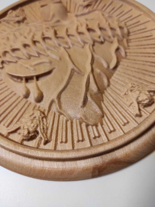 Serce Gorejące,płaskorzeźba,prezent,urodziny,ozdoba.