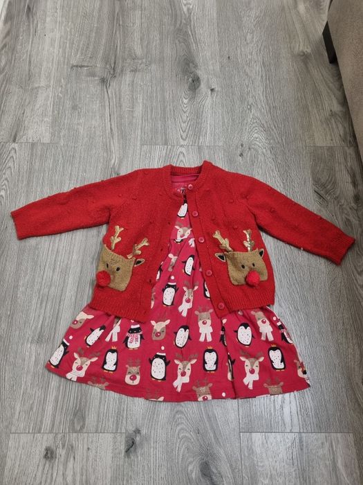 Новорічний комплект для дівчинки F&F 2-3 роки новорічне плаття сукня