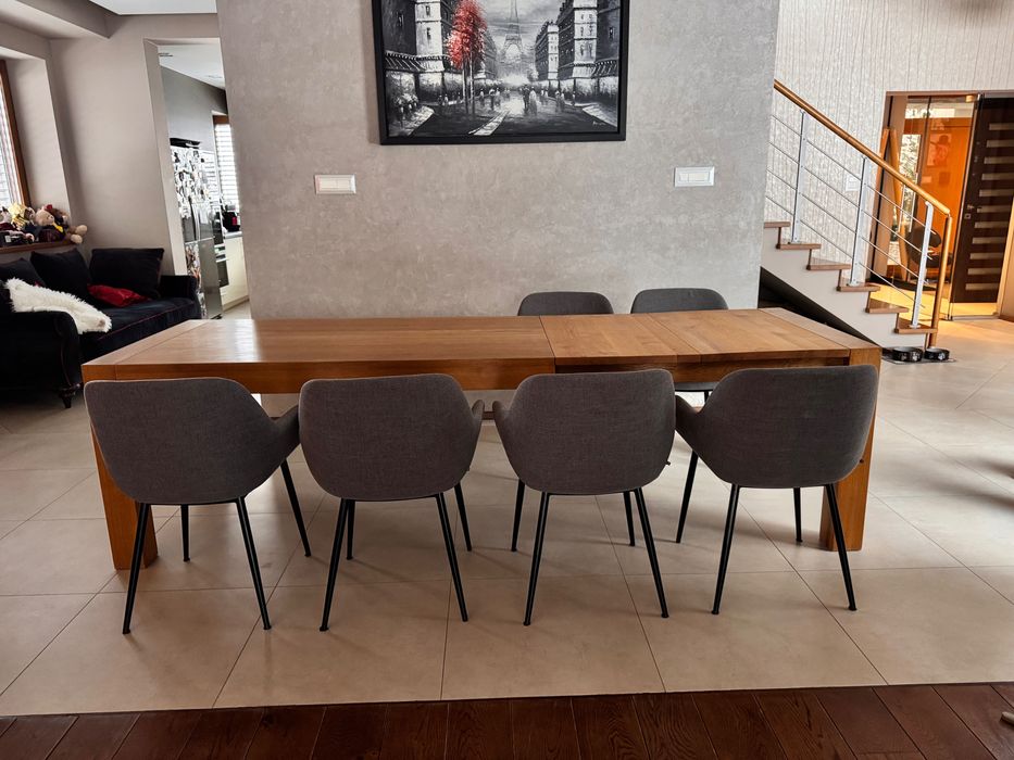 Komplet dębowych mebli do salonu