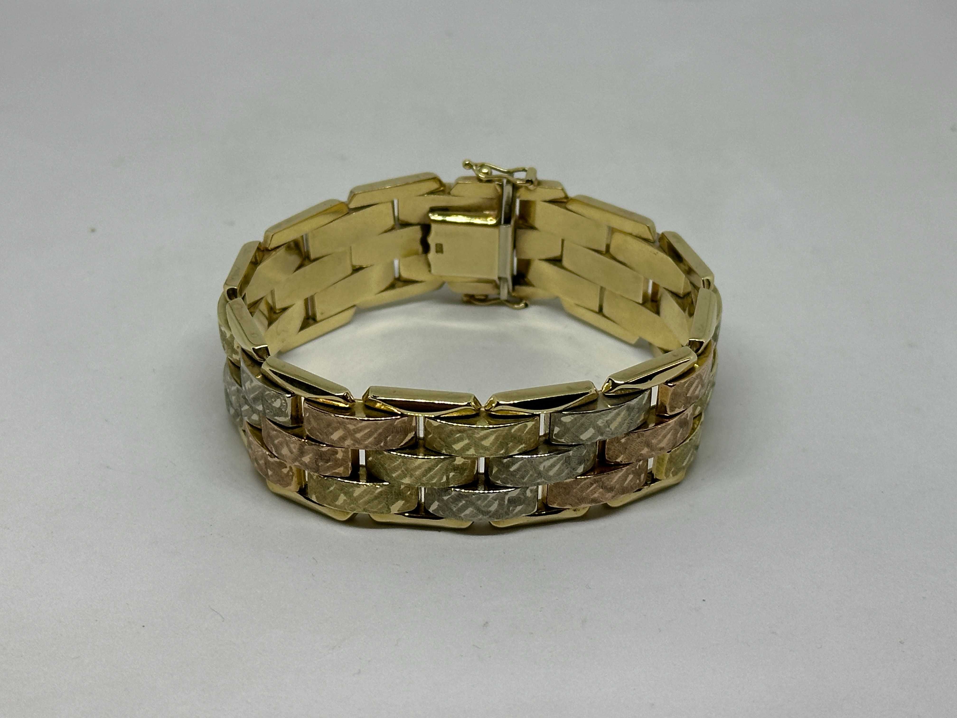 Wyjątkowa złota bransoleta p585  dł. 19cm