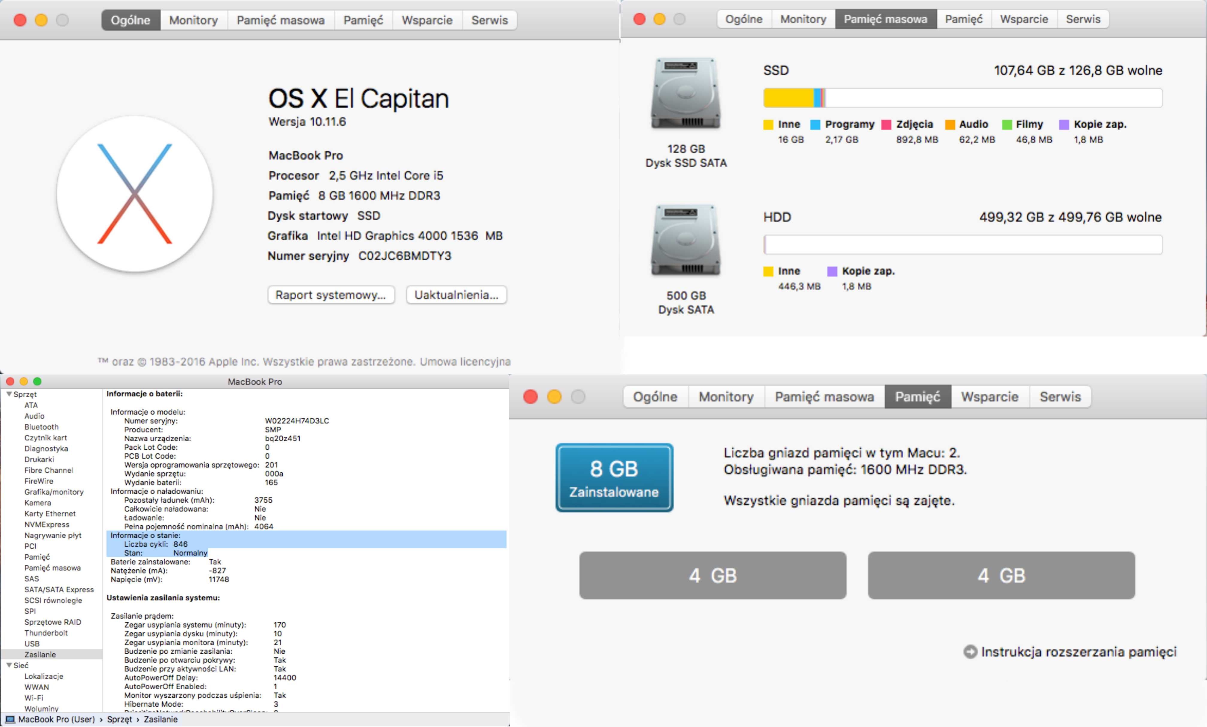 Macbook Pro 13 Mid 2012 8/500 + Dodatki