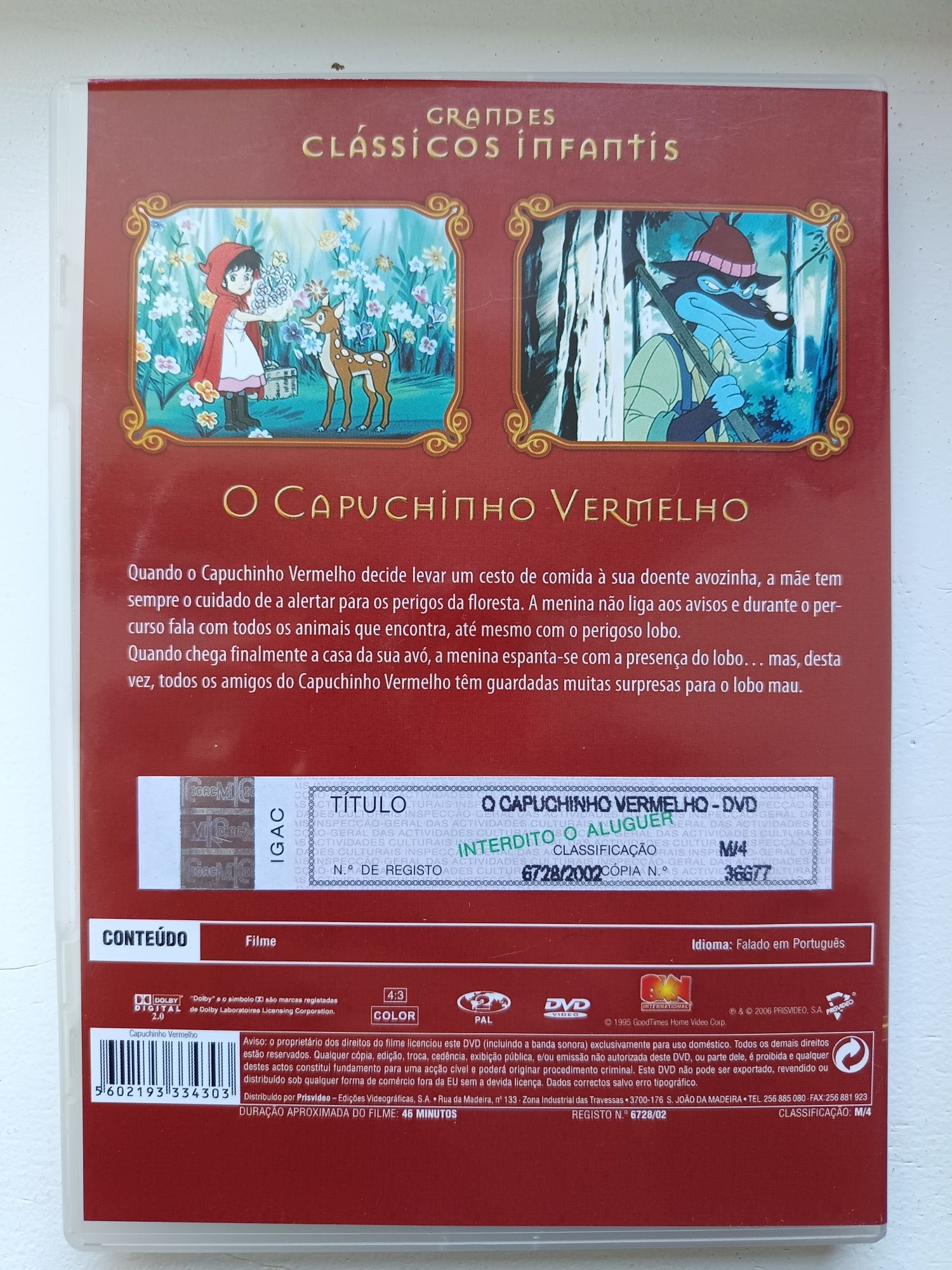 DVD capuchinho vermelho