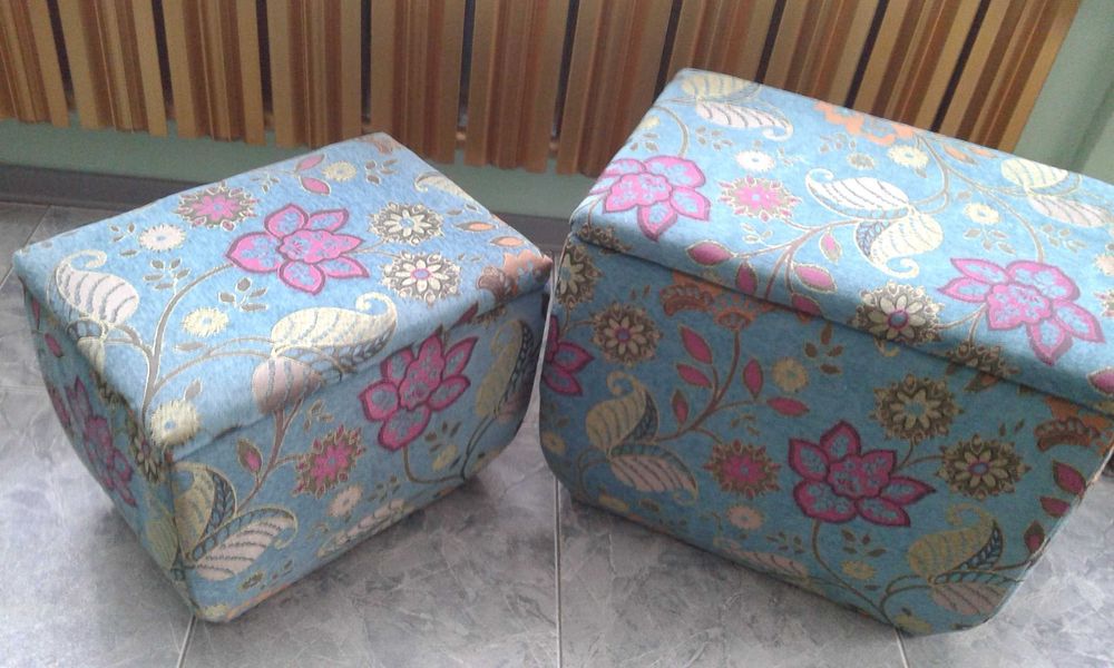 Pufy ze schowkiem tzw.2w 1 -duża i mała - 1kpl