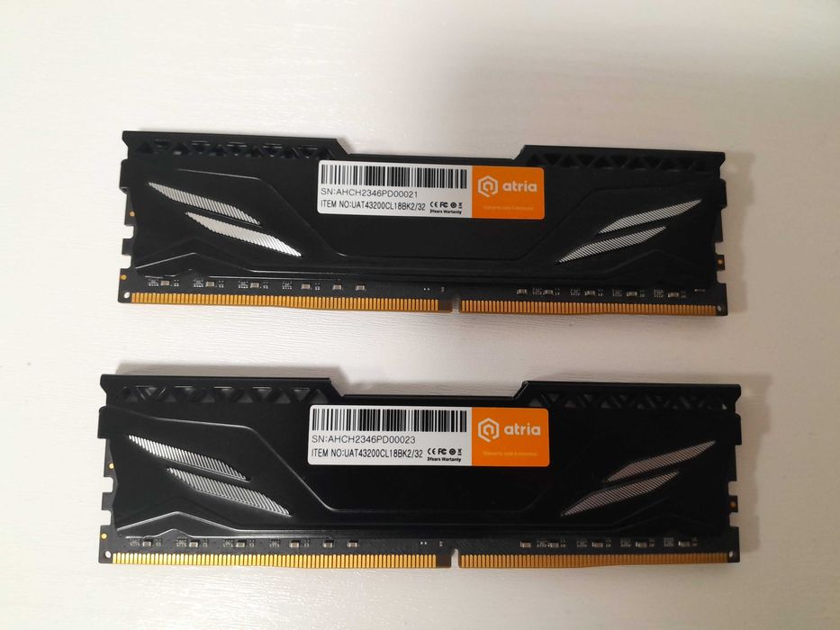 Оперативна пам'ять, Atria DDR4 32gb 3200 Mhz XMP, 2 x 16 gb + тести
