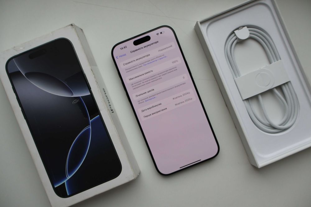 Новий Apple Iphone 16 Pro Max 256Gb Black Titanium Neverlock