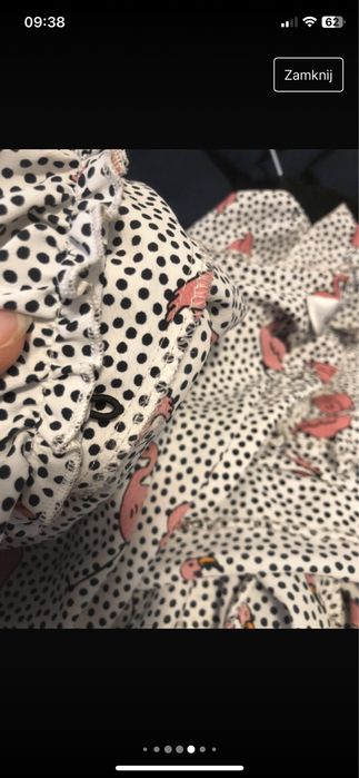 La gabrielle sukienka we flamingi niebieska