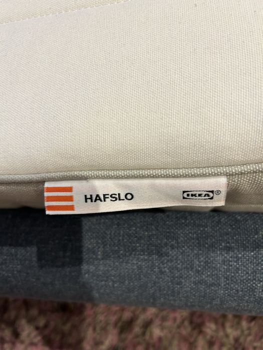 Cama 140x200cm estofada ikea azul-cinz nova ofert colchǎo
