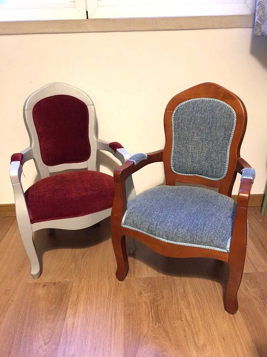 2 mini cadeirões Luís XV - marca Móveis do Norte