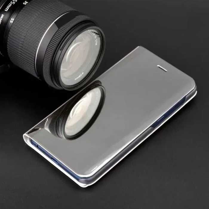 Etui z klapką Huawei P40 Lite E,- Clear View Case Silver