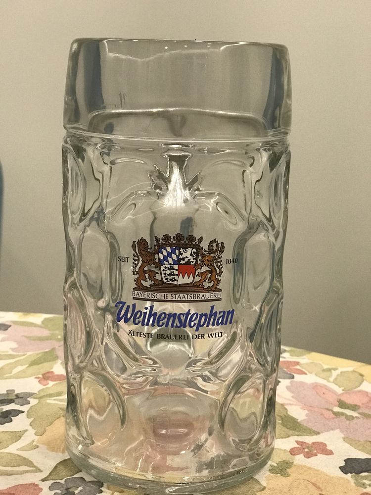 Пивний келих, кухель, бокал, пивна кружка Weihenstephan, 1 літр