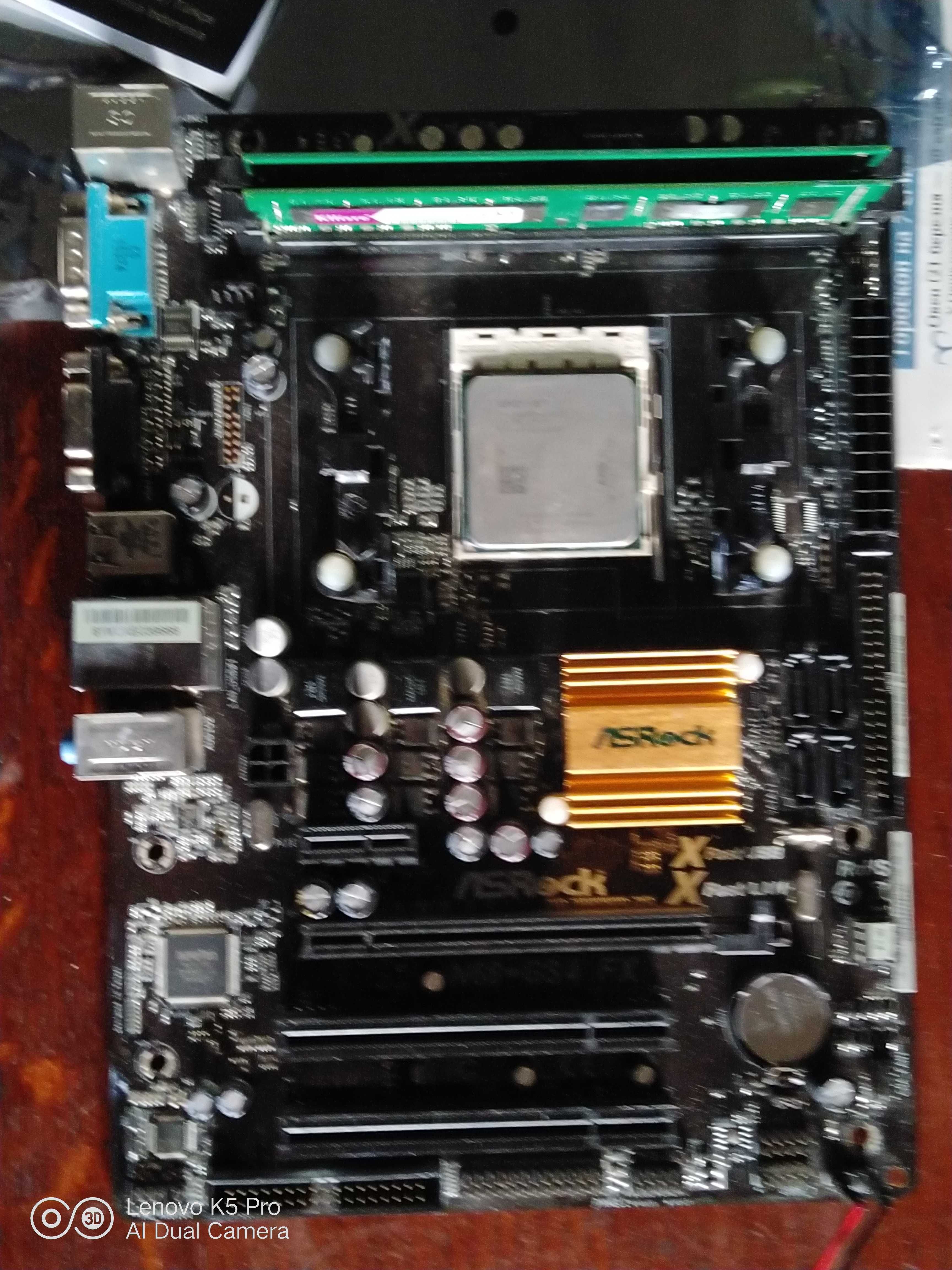 Продам комплект мат. плата ASROCK+ процессор AMD FX+ОЗУ 16 Gb