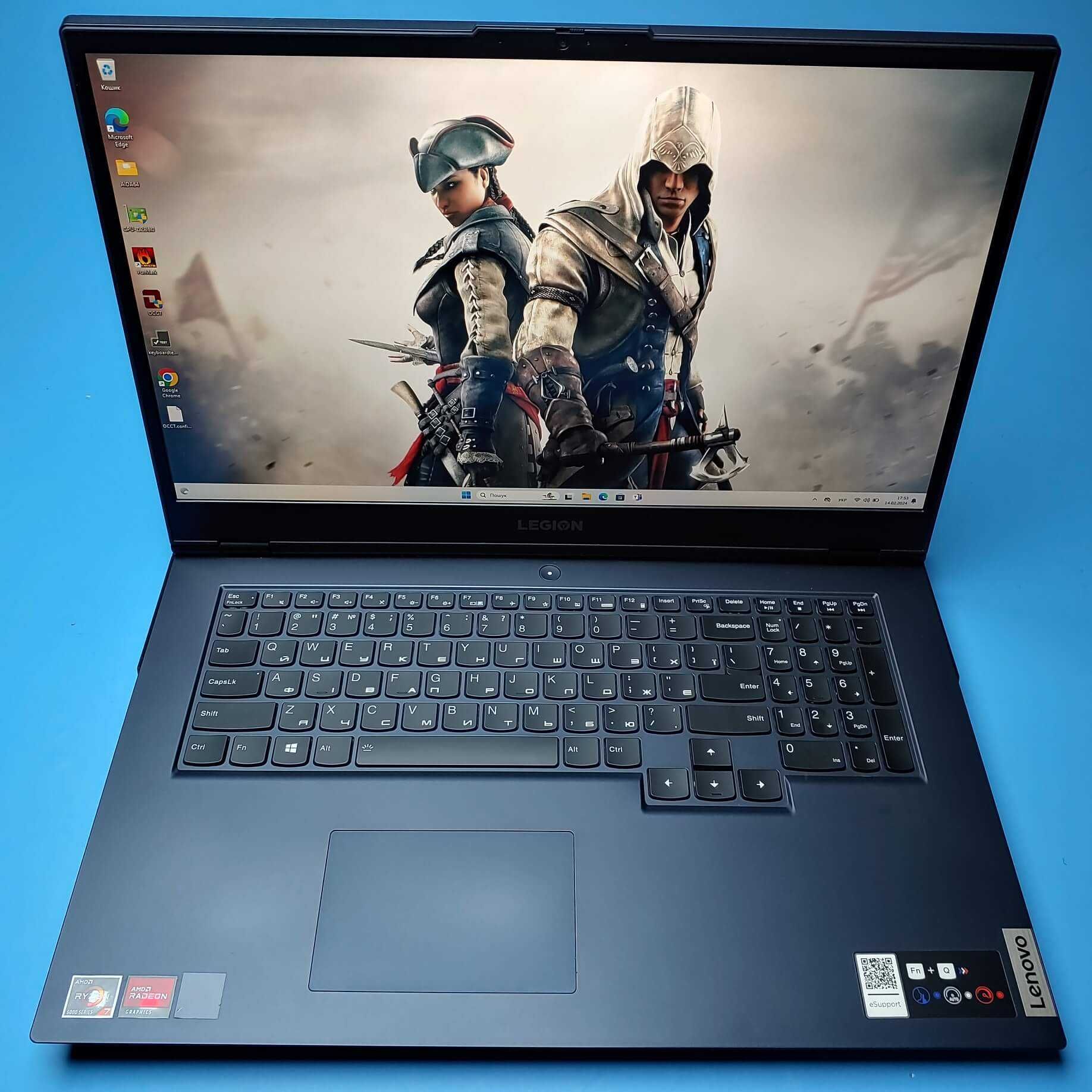 Ноутбук LenovoLegion517ACH6H(Ryzen75800H/RAM16GB/SSD1TB/RTX3060)(7167)