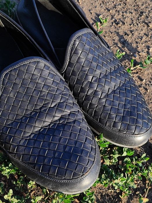 Шкіряні чорні мокасини BOTTEGA VENETA,туфлі