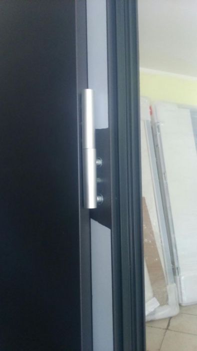 Drzwi zewnętrzne na profialu aluminiowym ciepłe antracyt 210 x 110