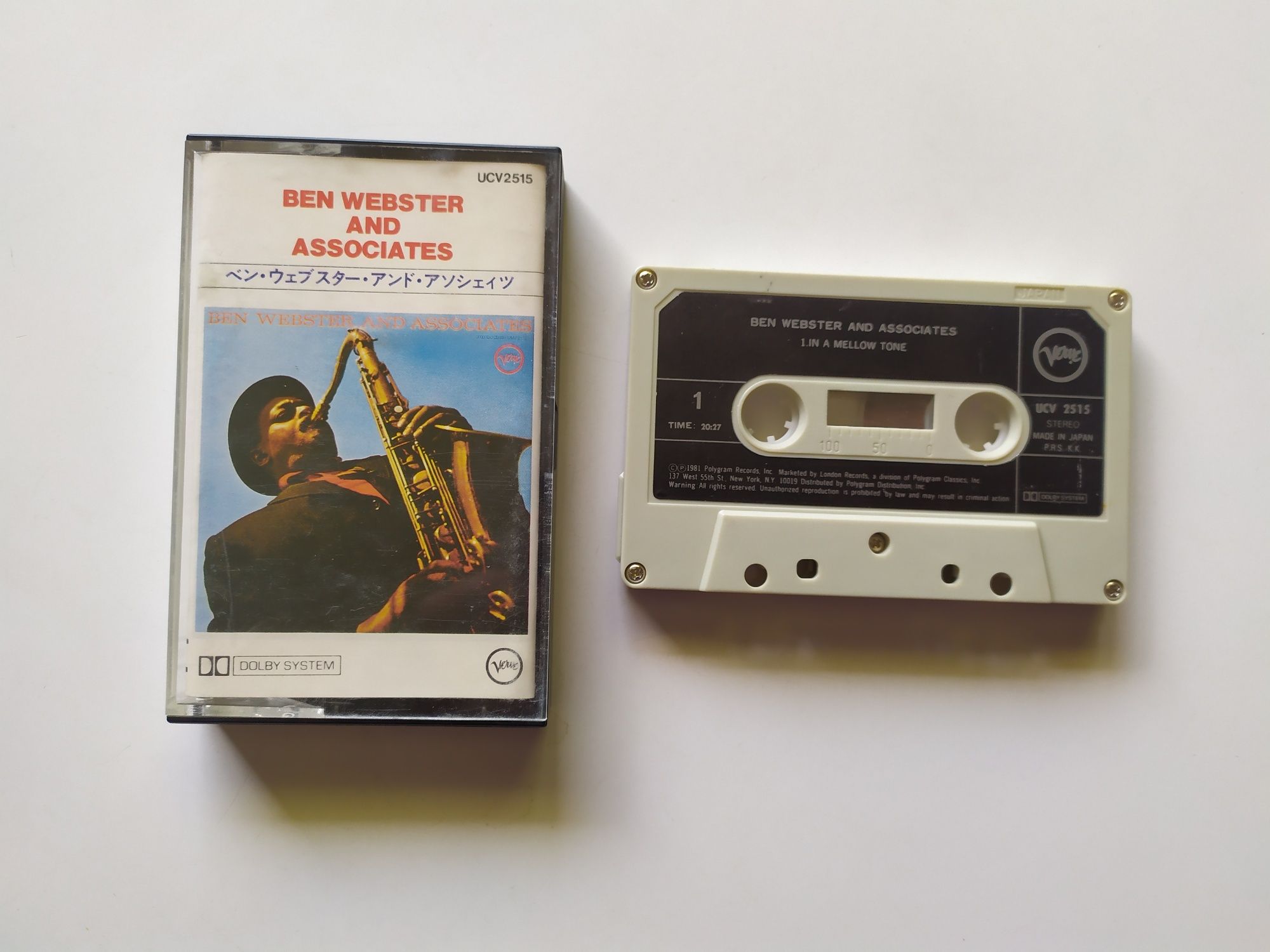Ben Webster Ben Webster And Associates касета Японія кассета Япония