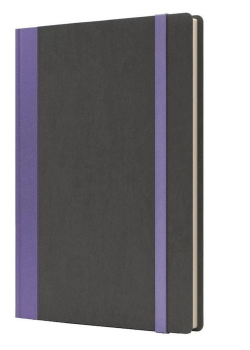 Notatnik A5 Pro M+ linia szary/fioletowy Like U ,211x160 mm