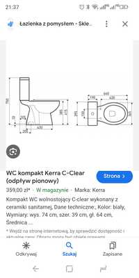 Wc kompakt kerra c-clear odpływ pionowy