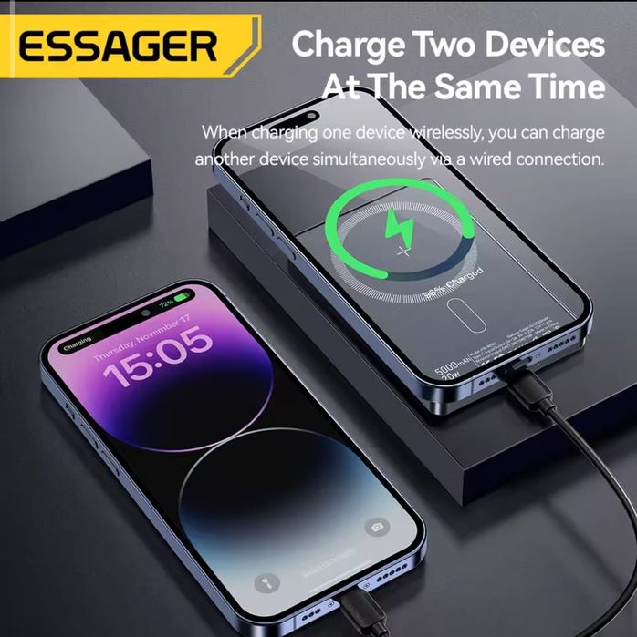 Power bank магнітний Essager 20w 5000 mah